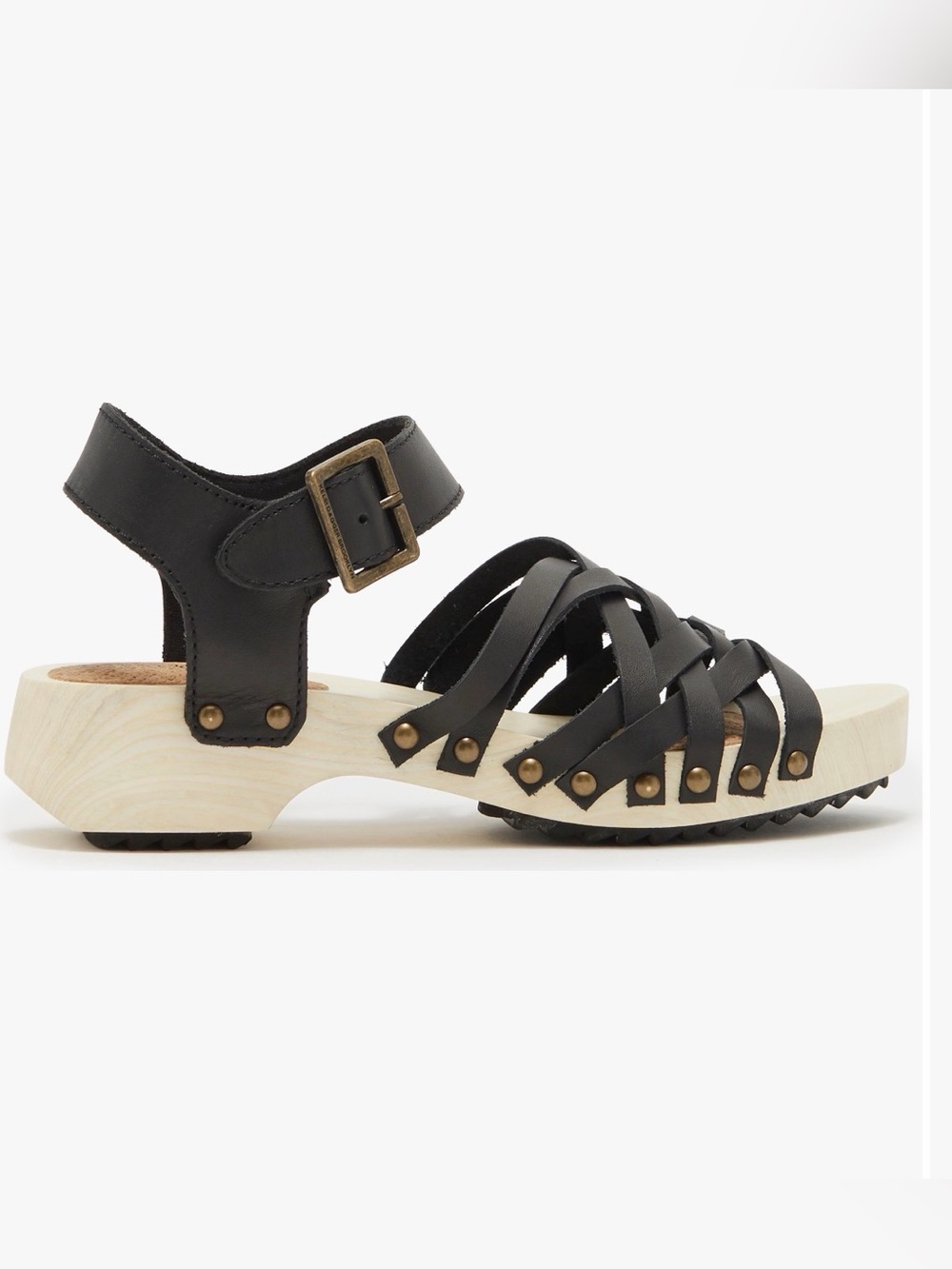Kelsi Dagger Black Suede Platform Clog